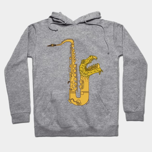 Silurian Saxophone Hoodie by Cowzai